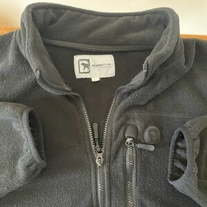 Bearbottom Clothing Full Zip Tech Polar Fleece Jacket Black Pockets Men’s Sz L
